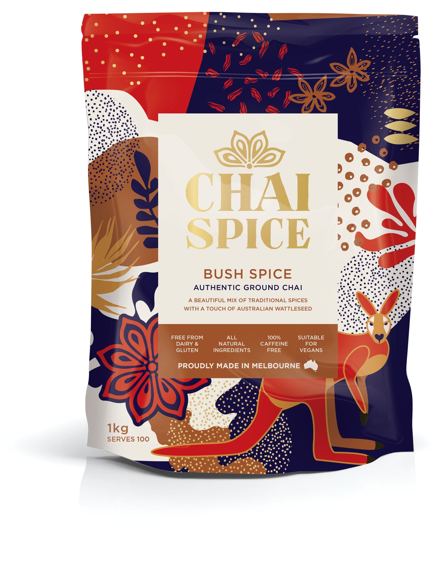 Chai Spice Authentic Ground Chai – Bush Spice flavour is a unique blend using wattleseed native spice. Pure and simple, delicious and versatile; easy to prepare. What’s not to love about this Australian native spice wattleseed that has a nutty, roasted coffee aroma, with touches of sweetness. Relax!