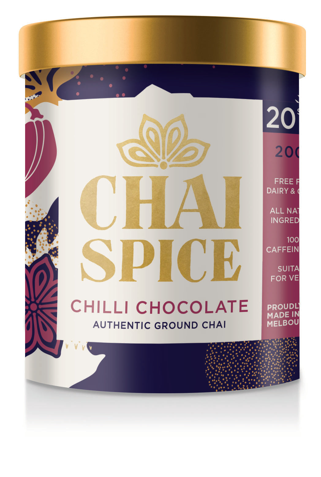 Authentic Ground Chilli Chocolate Chai flavour has a spicy kick with smooth sweet blend of chocolate and chai. Pure and simple, delicious and versatile; easy to prepare, this blend of chilli and chocolate gives you an absolute indulgent treat…. Enjoy!
