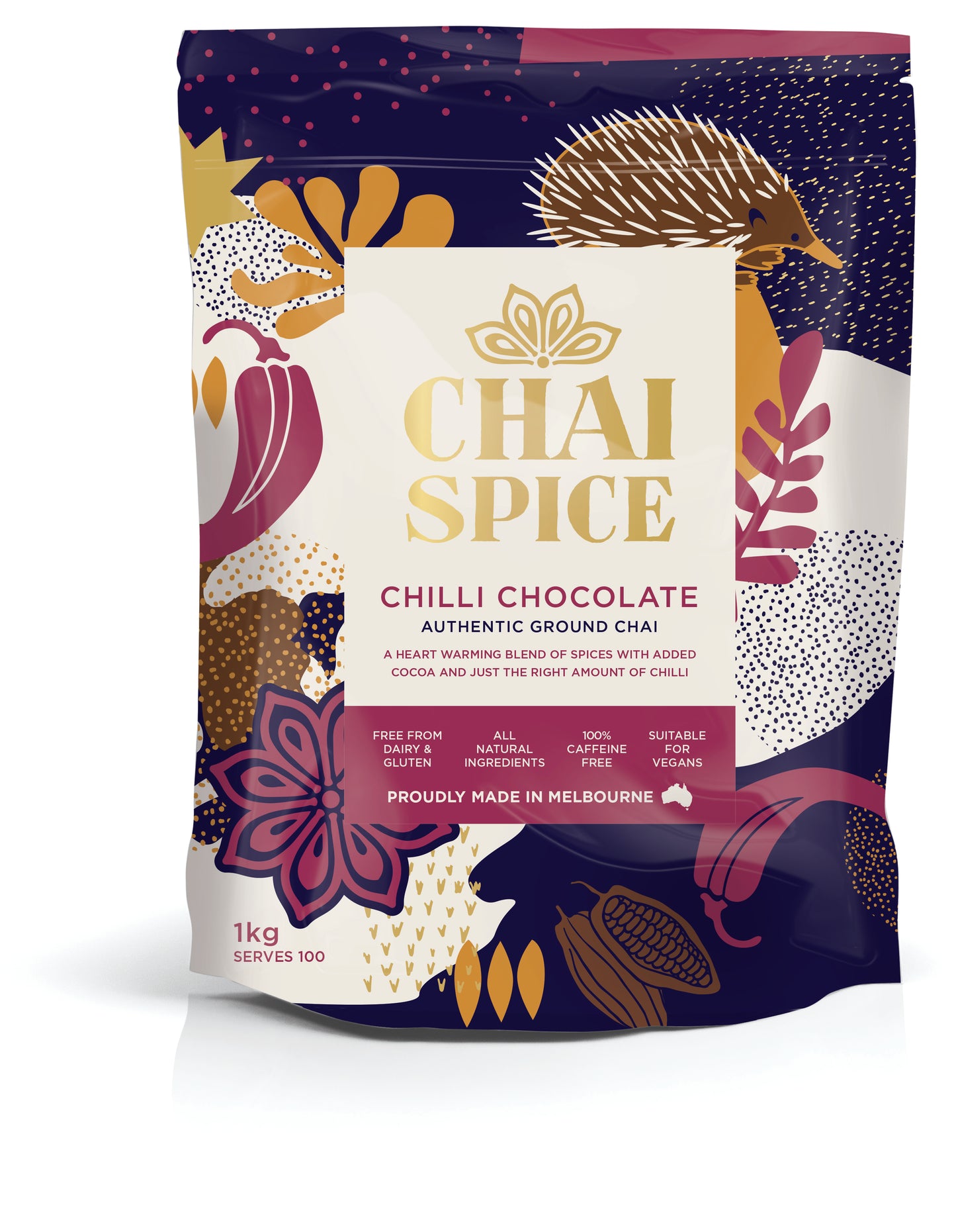Authentic Ground Chilli Chocolate Chai flavour has a spicy kick with smooth sweet blend of chocolate and chai. Pure and simple, delicious and versatile; easy to prepare, this blend of chilli and chocolate gives you an absolute indulgent treat…. Enjoy!