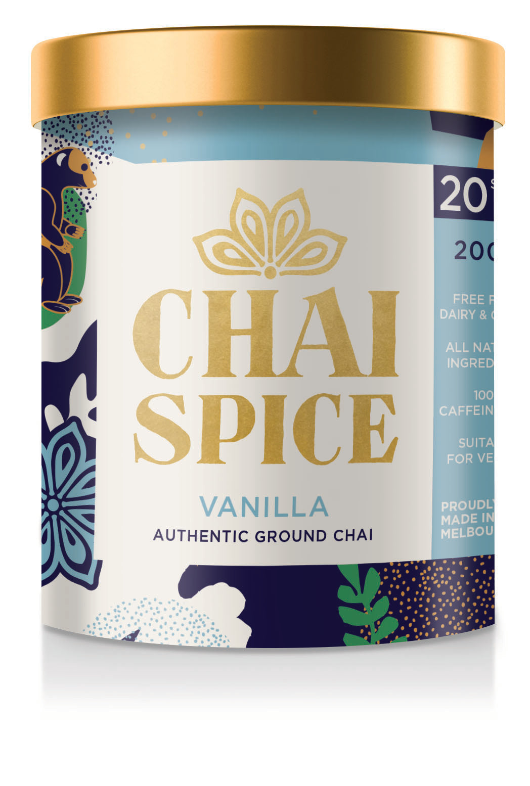 Chai Spice Authentic Ground Vanilla flavour is a warm, smooth blend of sweet and spice. Pure and simple, delicious and versatile; easy to prepare, this delightful experience with Real Vanilla notes is designed to warm the body……Relax!